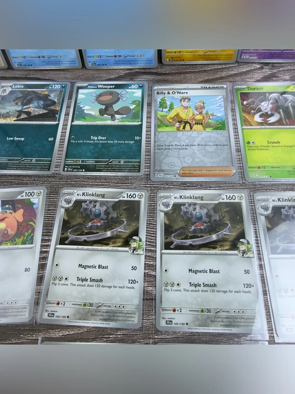 Lot of 20 Pokémon Cards – Reverse Holos Impidimp, Bill & O’Nare, Durant